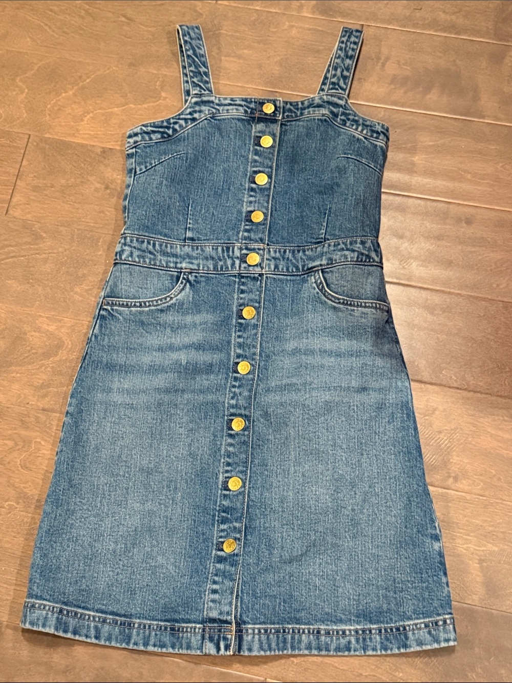 Crewcuts Blue Denim Button-Front Dress